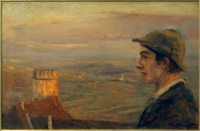 Buwi Griesinger s výhledem na Neukastel od Max Slevogt