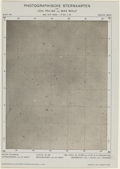 Photographic Star Charts (24. dubna 1901) od Max Wolf and Joh. Palisa