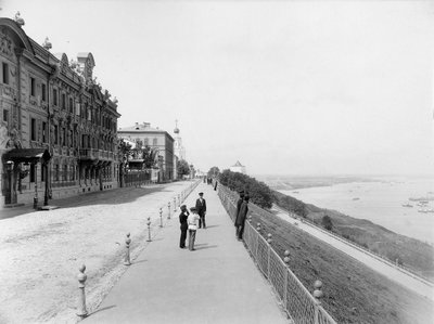 Strelka, soutok řek Volhy a Oky, Nižnij Novgorod, Rusko, 1896 od Maxim Dmitriev