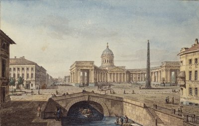 Kazaňská katedrála v Petrohradě, 1817 od Maxim Nikiphorovich Vorobyev