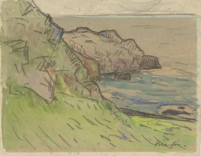Skalnaté pobřeží v Bretani Bretonse kustlandschap od Maxime Camille Louis Maufra