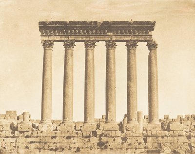 Kolonáda Chrámu Slunce, v Baâlbek Heliopolis, 15. září 1850. od Maxime Du Camp