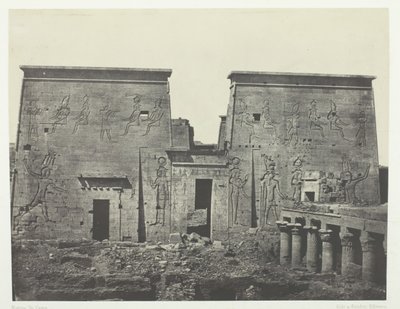 Drômos et Philônes, Velký chrám Isis v Pilônes, Núbie, 184951, vytištěno 1852. od Maxime Du Camp
