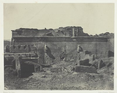 Zadní fasáda, Velký chrám Dendera (Teutyres), Horní Egypt od Maxime Du Camp