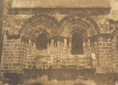 Průčelí kostela Božího hrobu, v Jeruzalémě č. 2 horní část, srpen 1850. od Maxime Du Camp