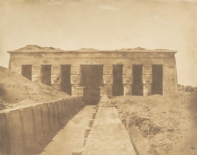 Fasáda chrámu Athor v Dendera Tentyris, 1849-50. od Maxime Du Camp