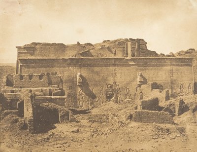 Zadní průčelí Velkého chrámu Dendera Tentyris, 1849-50. od Maxime Du Camp