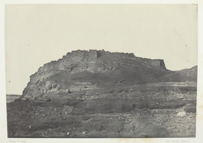 Pevnost Ibrahima Ancient Premis, Pohled z jihu, Núbie, 184951, vytištěno 1852. od Maxime Du Camp
