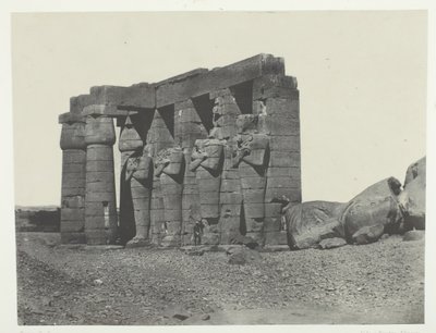 Gournah, Perystyle hrobky Osymandias Ramesseum Occidental, Théby, 184951. od Maxime Du Camp