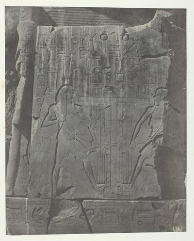 Gournah, Sochy z trůnu kolosů, Théby, 184951, vytištěno 1852. od Maxime Du Camp