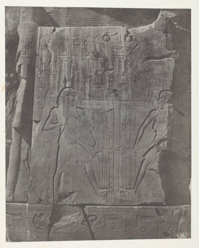 Gournah, Sochy trůnu kolosů; Thebes od Maxime Du Camp