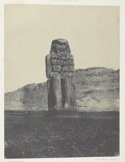 Qurnah, socha Memnona; Thebes od Maxime Du Camp