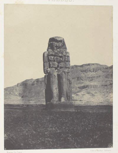 Qurnah, socha Memnona; Thebes od Maxime Du Camp