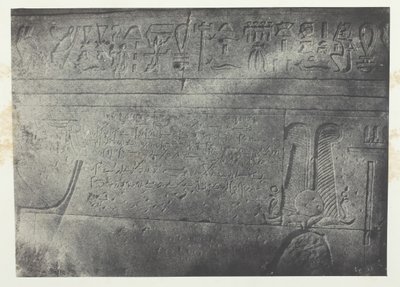 Velký chrám Isis ve Philoe, Démotický nápis, Núbie, 184951, tištěno 1852. od Maxime Du Camp