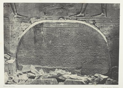 Velký Isidin chrám ve Filoe, Proscynema (Akt klanění); Núbie, deska 75 z alba "Egypte, Nubie, Palestine et Syrie" (1852) od Maxime Du Camp