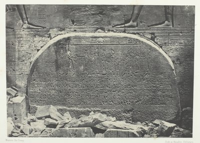 Velký chrám Isis ve Philoe, Proscynema Act of Adoration, Nubia, 184951, vytištěno 1852. od Maxime Du Camp