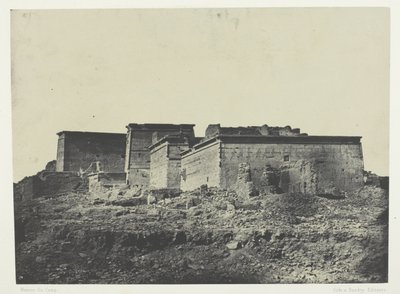 Velký Isidin chrám ve Filó, celkový pohled od severu; Núbie, deska 80 z alba "Egypte, Nubie, Palestine et Syrie" (1852) od Maxime Du Camp