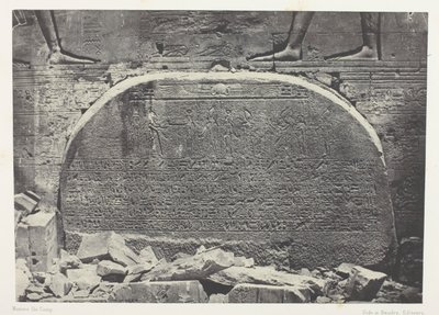 Velký Isidin chrám ve Filoe, Proscynema (Akt klanění); Núbie, deska 75 z alba "Egypte, Nubie, Palestine et Syrie" (1852) od Maxime Du Camp