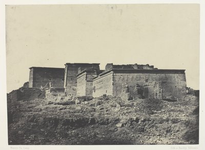 Velký Isidin chrám ve Filó, celkový pohled od severu; Núbie, deska 80 z alba "Egypte, Nubie, Palestine et Syrie" (1852) od Maxime Du Camp