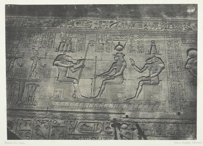 Velký chrám Dendera Teutyres, Sochy zadní fasády, Horní Egypt, 184951. od Maxime Du Camp