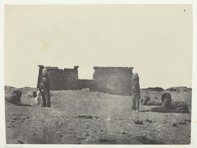 Hémi-Spéos De Séboua, Drômos, Nubia, 184951, vytištěno 1852. od Maxime Du Camp