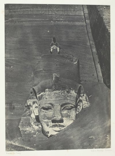Ibsamboul, Western Colossus Of Spéos De Phrè, Nubia, 184951, vytištěno 1852. od Maxime Du Camp