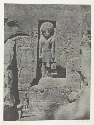 Ibsamboul, Sculptures of the Entrance to the Speos of Phrè, Nubia, 184951, tištěno 1852. od Maxime Du Camp