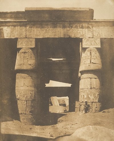 Interiér chrámu Khons, v Karnac, Théby, 1849-50. od Maxime Du Camp