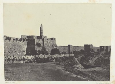 Jeruzalém, západní hradby; Palestina od Maxime Du Camp