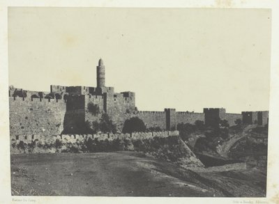 Jeruzalém, západní hradby; Palestina od Maxime Du Camp