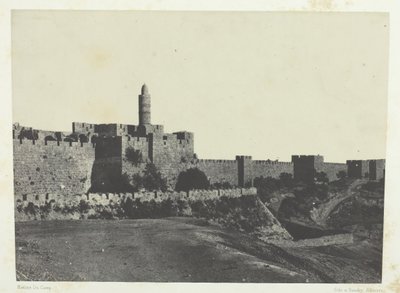 Jeruzalém, Západní zdi, Palestina, 184951, tištěno 1852. od Maxime Du Camp