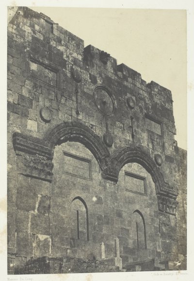 Jeruzalém, Zlatá brána (Bab-El-Daharieh); Palestina od Maxime Du Camp