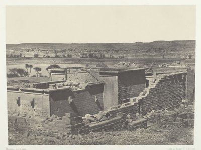 Kalabscheh, Celkový pohled na chrám Kalabscheh Talmis, Nubia, 184951, vytištěno 1852. od Maxime Du Camp