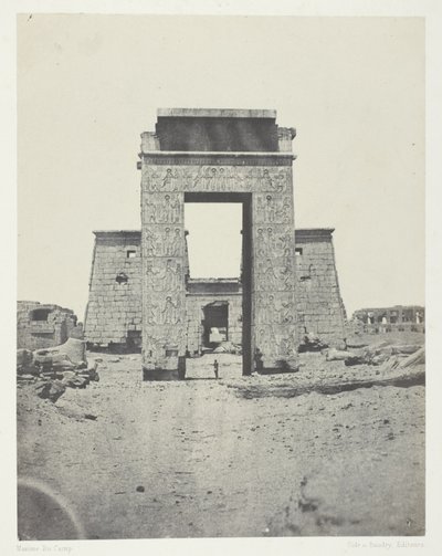 Karnak, Propylon z chrámu Khons; Thebes od Maxime Du Camp
