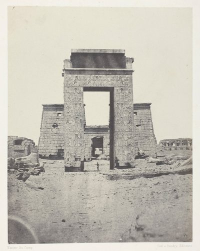 Karnak, Propylon z chrámu Khons; Thebes od Maxime Du Camp