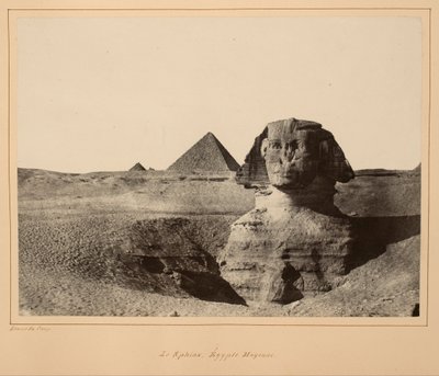 Sfinga, Střední Egypt od Maxime Du Camp