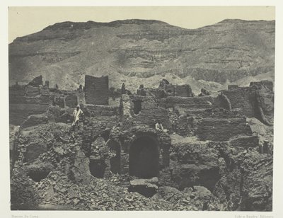 Medinet-Habou, Ruiny města Papa; Thebes od Maxime Du Camp