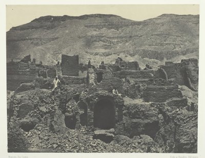 Medinet-Habou, Ruiny města Papa, Théby, 184951, vytištěno 1852. od Maxime Du Camp