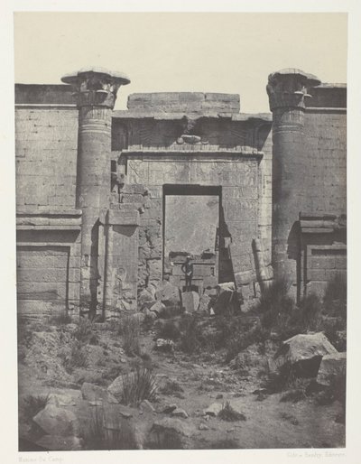 Medinet-Habou, Propylaea z Thutmosea; Thebes od Maxime Du Camp
