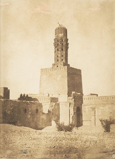 Východní minaret mešity Khalif Hakem, Káhira, 27. prosince 1849. od Maxime Du Camp