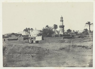 Mešita El-Arif a Murad-Beyova hrobka, Horní Egypt, deska 13 z alba "Egypte, Nubie, Palestine et Syrie" (1852) od Maxime Du Camp
