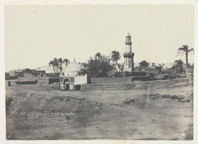 Mešita El-Arif a Murad-Beyova hrobka, Horní Egypt, deska 13 z alba "Egypte, Nubie, Palestine et Syrie" (1852) od Maxime Du Camp
