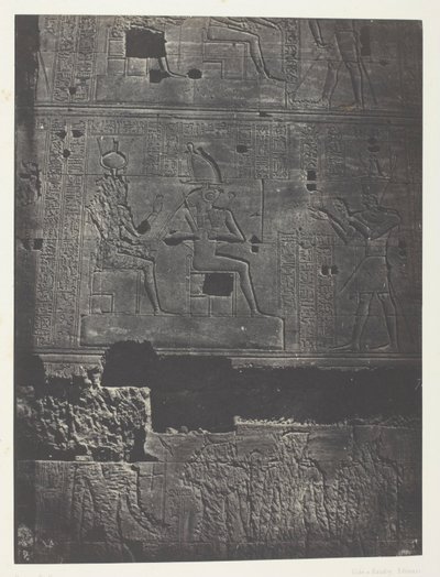 Západní zeď, Velký Isidin chrám ve Filó; Núbie, deska 78 z alba "Egypte, Nubie, Palestine et Syrie" (1852) od Maxime Du Camp