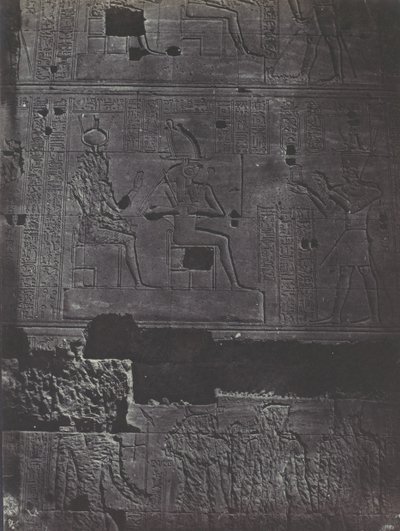 Lehký šátek na hlavu. Velký chrám Isis ve Philoe. Západní zeď, 1850. od Maxime Du Camp