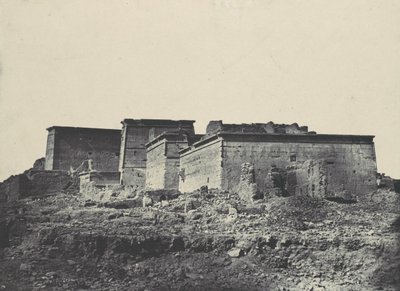 Lehký šátek na hlavu. Velký chrám Isis, A Philoe. Celkový pohled od severu, 1850. od Maxime Du Camp