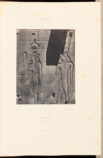 Núbie. Kalabscheh. Isis a Horus-Arsiési od Maxime Du Camp