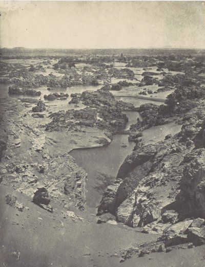 Lehký šátek na hlavu. Kavalírský pohled na druhý katarakt, 1850. od Maxime Du Camp