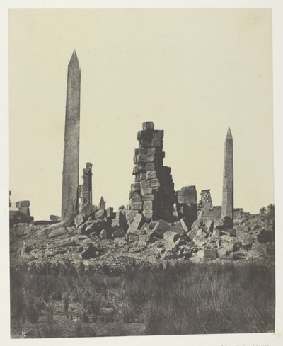 Palác Karnak, Obelisky; Thebes od Maxime Du Camp