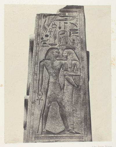 Palác Karnak, Pilíř před Žulou Sanctuary; Thebes od Maxime Du Camp