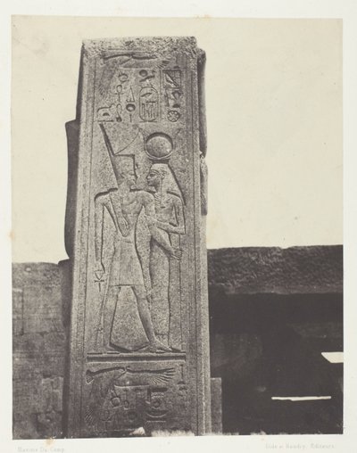 Palác Karnak, pilíř před žulovou svatyní; Thebes od Maxime Du Camp